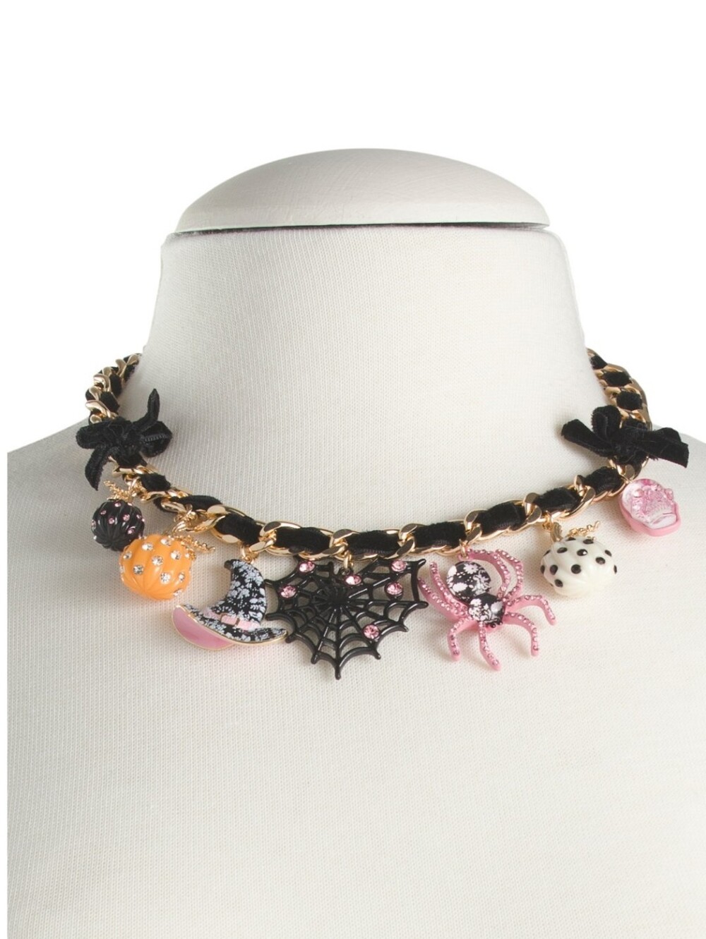 Betsey Johnson Pretty Spooky Drama Frontal Necklace – (NWT)